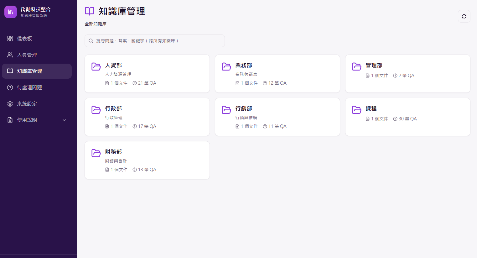 Smart KM 知識庫管理介面